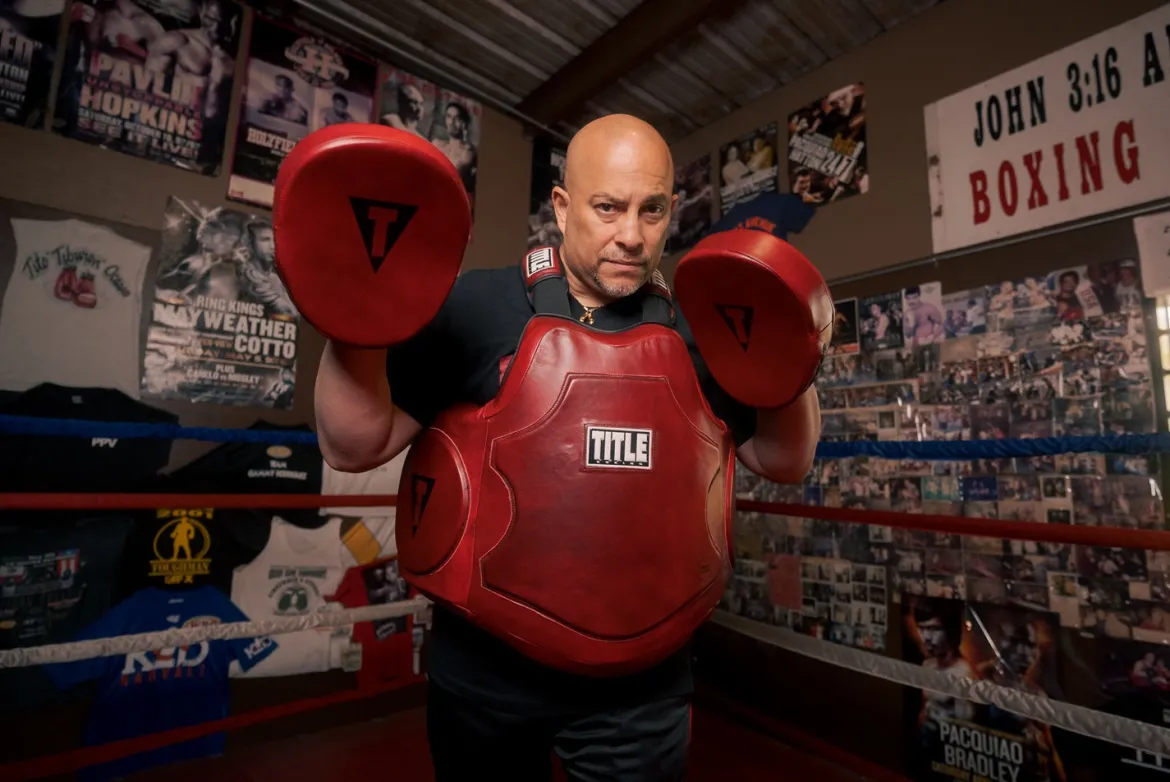 TITLE Boxing Blood Red Leather Body Protector