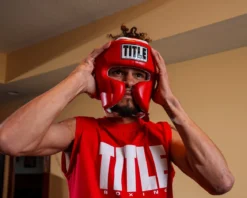 TITLE Boxing Leather Sparring Headgear