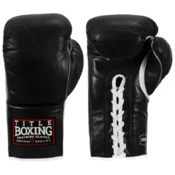 TITLE Boxing Old School Leather Lace-Up Sparring Boxing Gloves