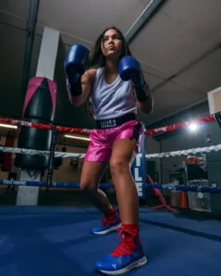 TITLE Boxing Professional Women’s Satin Striped Boxing Trunks