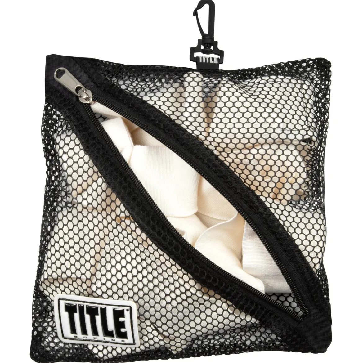 TITLE Clip On Mesh Hand Wrap Bag